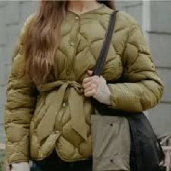 RAG & BONE Rudy Belted Quilted Shell Down Coat - Picture 13 of 15